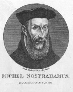 Portrait de Nostradamus célèbre voyant et astrologue des célébrités politiques et royales par le Dr Niel.