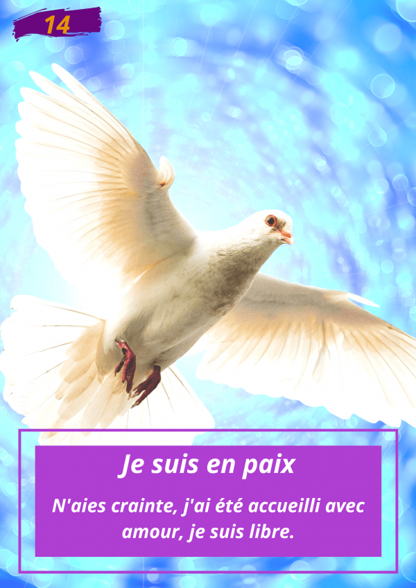 Oracle Le messager spirituel : Carte N°14 : Je suis en paix