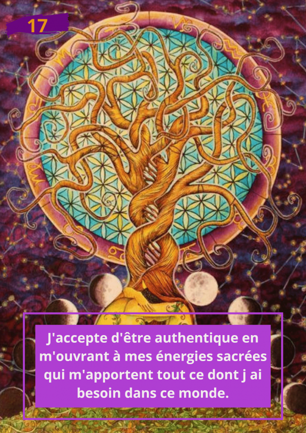 Oracle Le messager spirituel : Carte N°17 : J'accepte d'être authentique