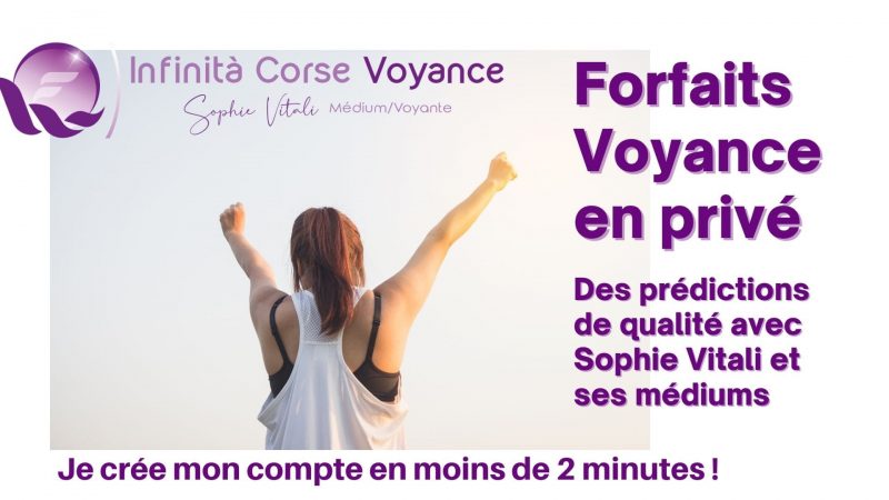 Forfaits voyance sérieuse discount par téléphone en privé à partir de 20 € avec la célèbre médium et voyante corse Sophie Vitali