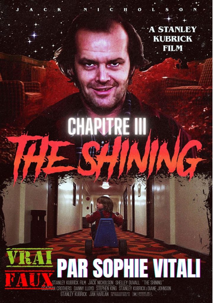 Affiche du film Shining de Stanley Kubrick, un chef-d’œuvre du cinéma d’horreur psychologique.