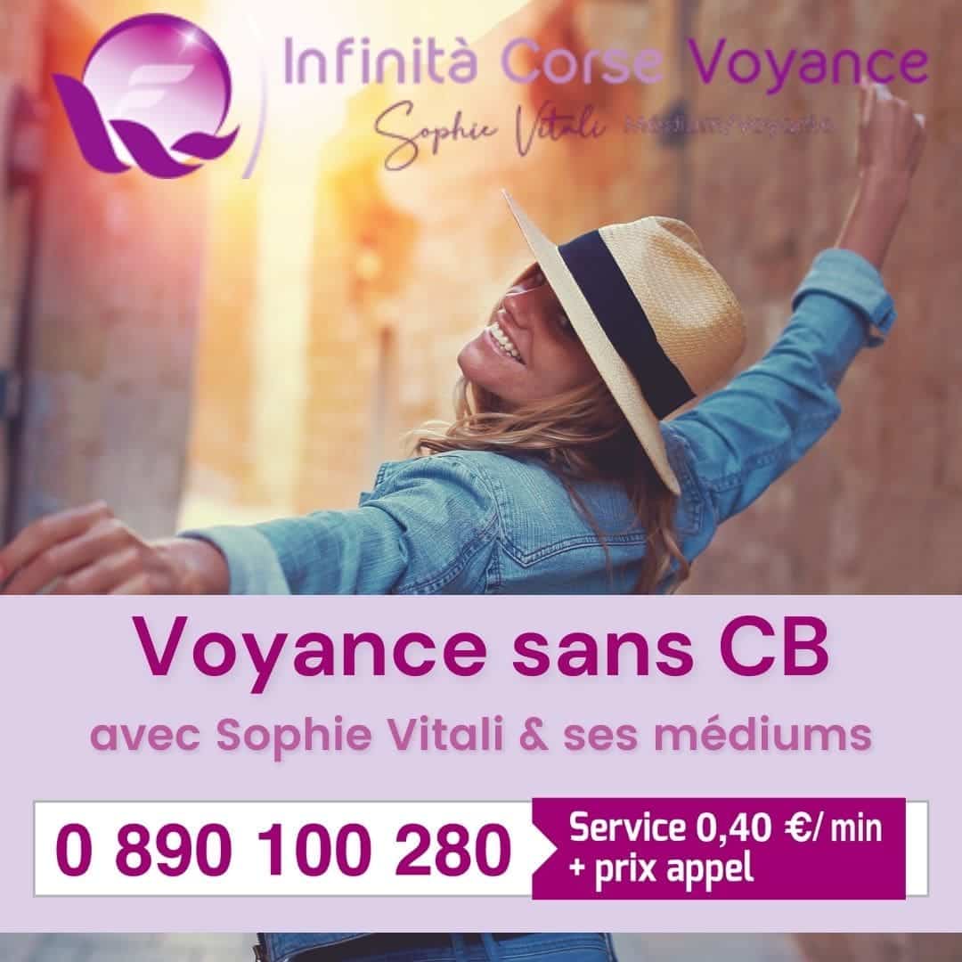 Voyance sans CB sérieuse et pas chère au numéro audiotel : 0890 100 280 à seulement 0.40 € la minute avec la médium Sophie Vitali