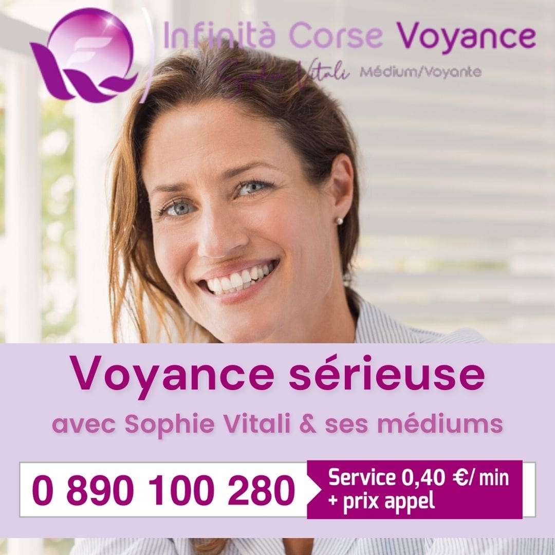 Voyance sérieuse à prix discount au : 0890 100 280 à seulement 0.40 euro la minute avec Sophie Vitali célèbre médium et voyante reconnue par les médias.