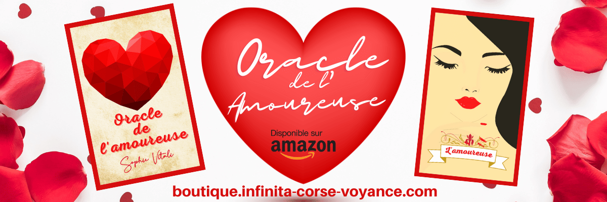 Sophie Vitali célèbre médium et auteure de l'Oracle de l'amoureuse (voyance amour) disponible sur la boutique en ligne du site Infinita-corse-voyance.com 