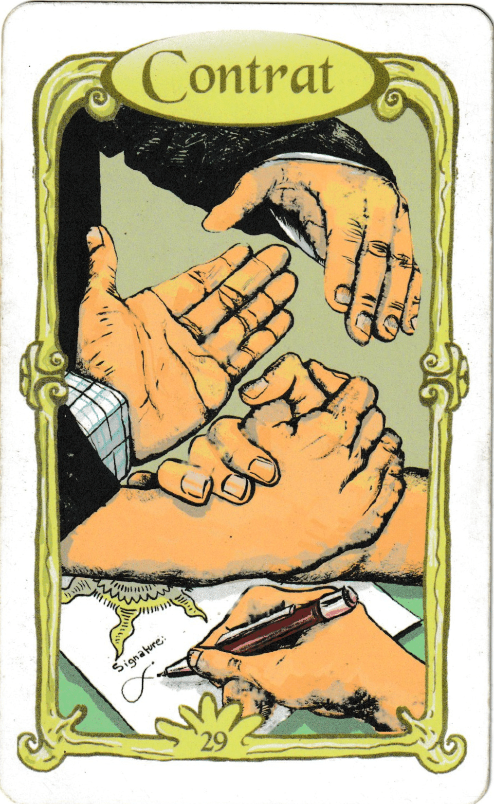 Oracle des Miroirs : la carte Contrat - Signification et interprétation complète