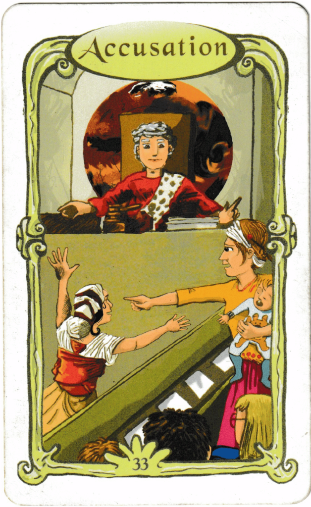 Oracle des Miroirs : la carte Accusation - Signification et interprétation complète