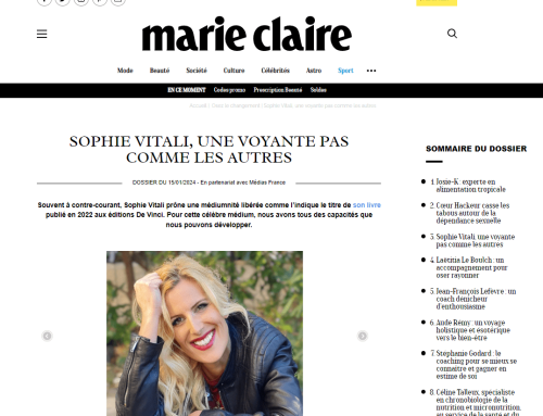 Sophie Vitali, une voyante pas comme les autres selon Marie Claire Magazine