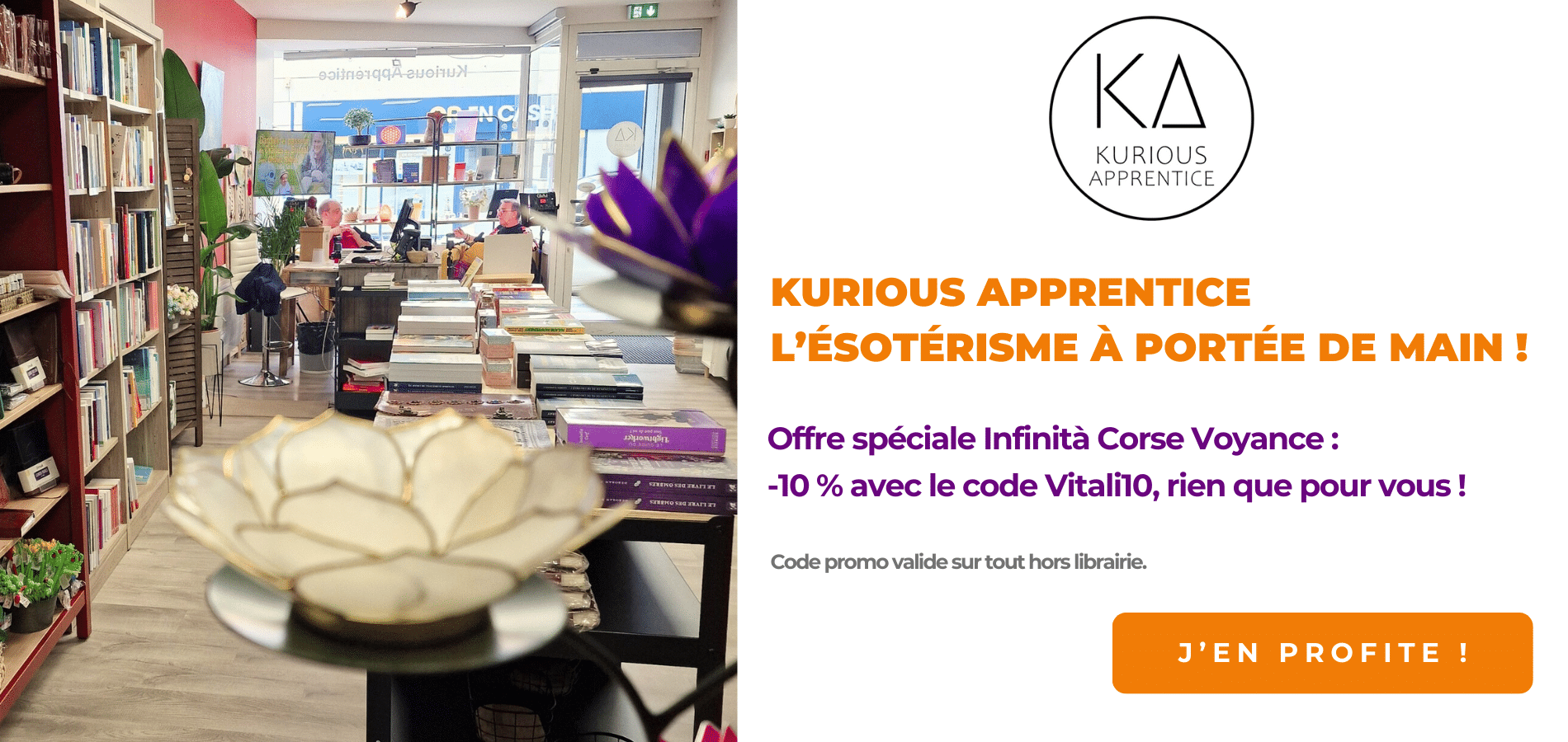 Kurious Apprentice, : Code promo de -10% sur toute la boutique pour réaliser votre rituel du papier brûlé en ligne hors librairie - Partenariat avec Sophie Vitali célèbre médium, voyante corse, auteure et experte du paranormal