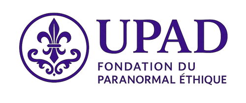 Logo de l’UPAD, Union de Protection des Arts Divinatoires, Fondation du paranormal éthique. L’UPAD lutte contre le harcèlement et la diffamation en ligne dans le secteur de l’ésotérisme et du paranormal, et défend les praticiens éthiques des arts divinatoires.