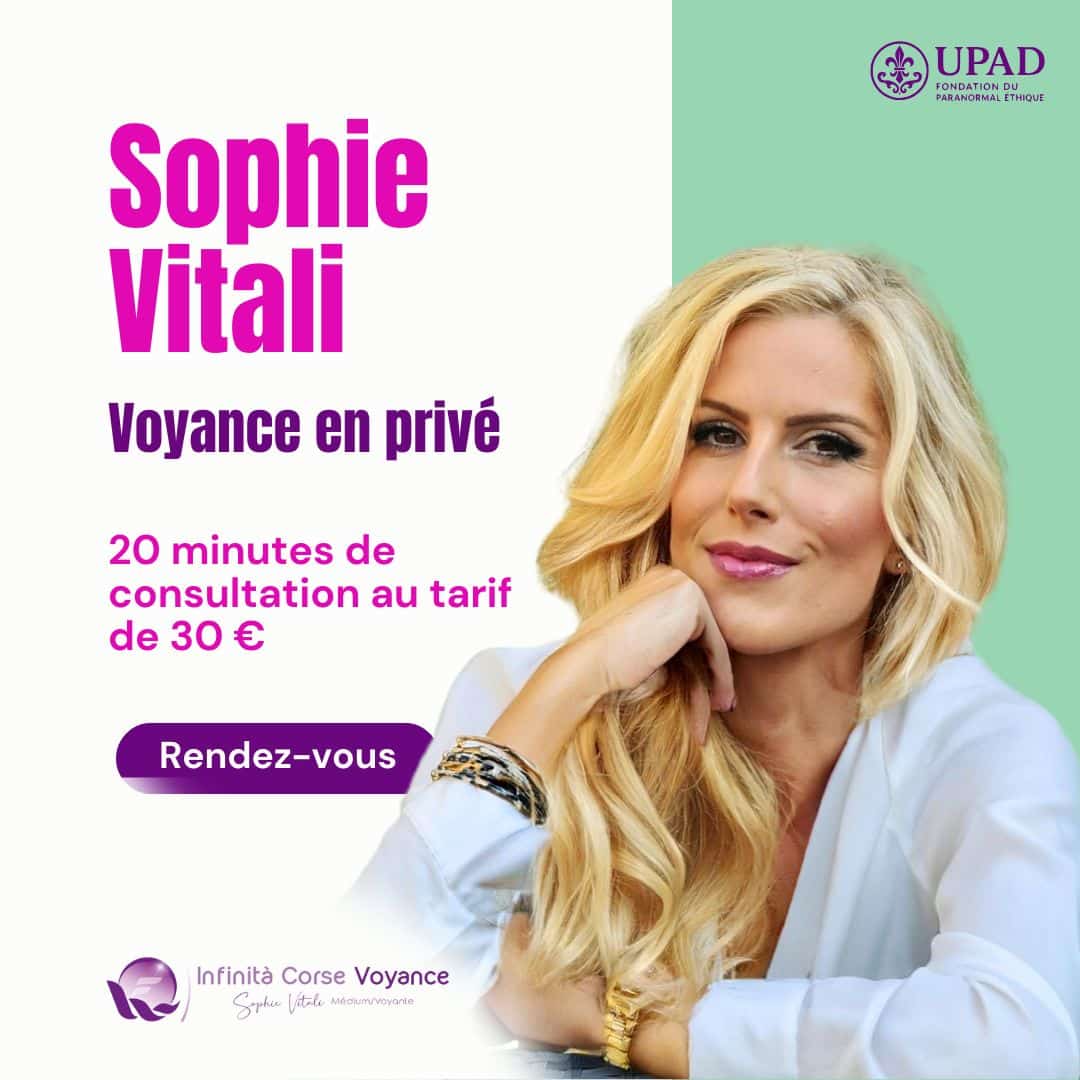 Forfait voyance en privé avec Sophie Vitali célèbre médium à 30 €