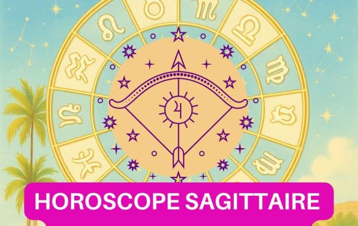 Image astrologique du Sagittaire illustrant l’horoscope août 2025 gratuit, complet et détaillé de Sophie Vitali sur Infinita Corse Voyance
