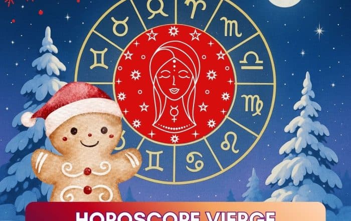 Visuel de l’horoscope Vierge décembre 2025 avec ambiance céleste et symboles astrologiques