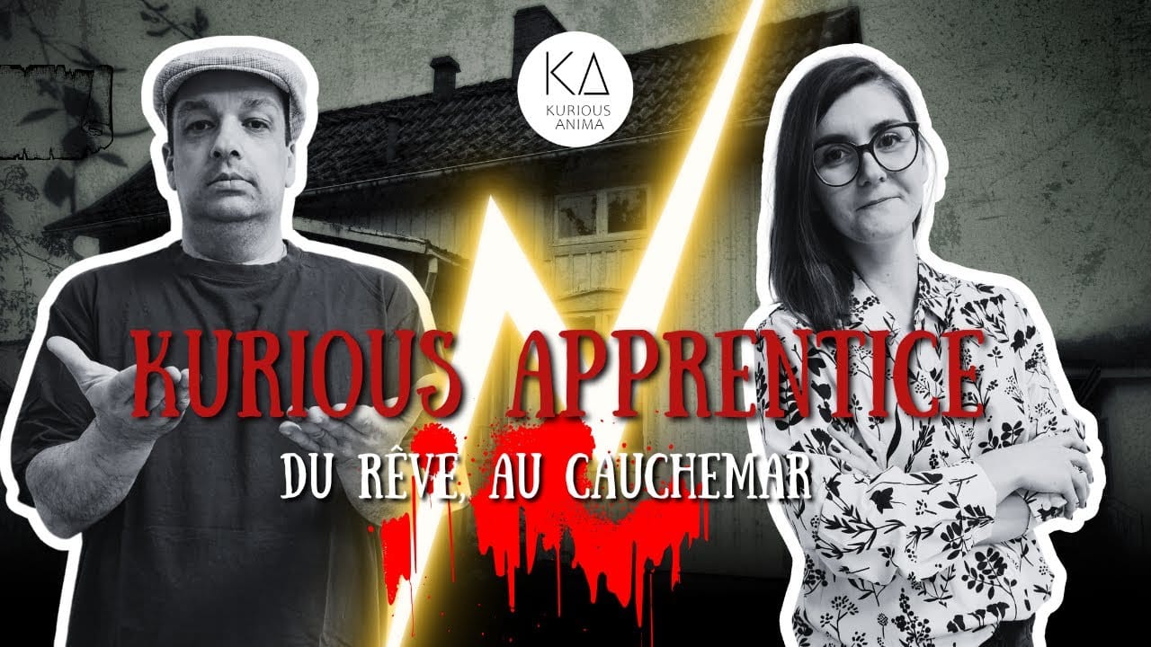 Image de l’émission Kurious Apprentice – Du rêve au cauchemar, mettant en scène Didier Santiago et Kristel face à une maison inquiétante, illustrant les dérives du monde spirituel.