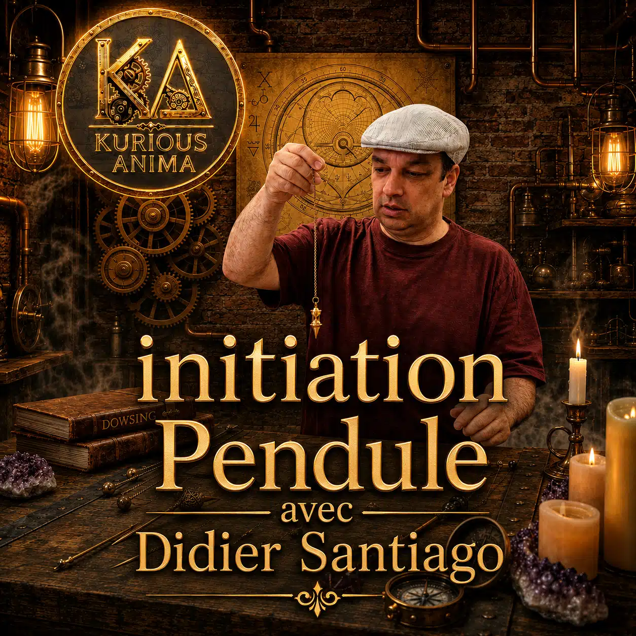 Didier Santiago présente une initiation au pendule divinatoire dans l’univers ésotérique de Kurious Anima.
