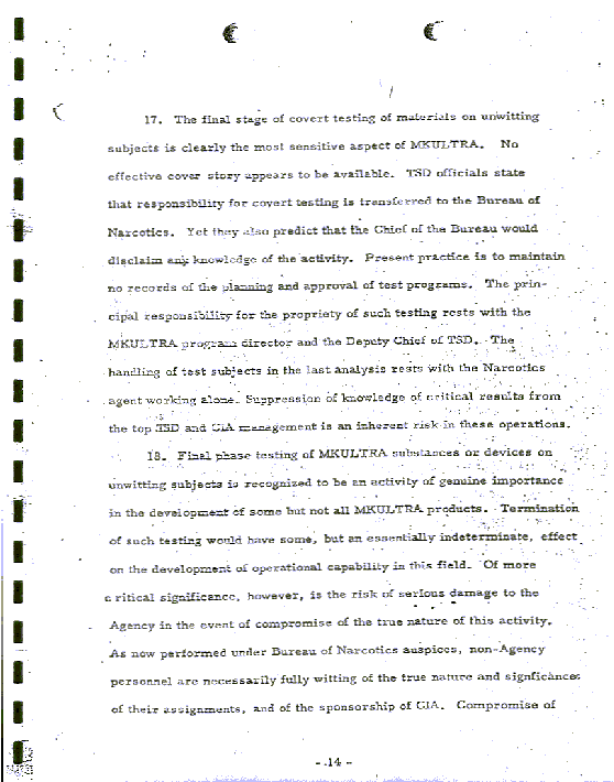 Archive déclassifiée du projet MK-Ultra Archive déclassifiée du projet MK-Ultra